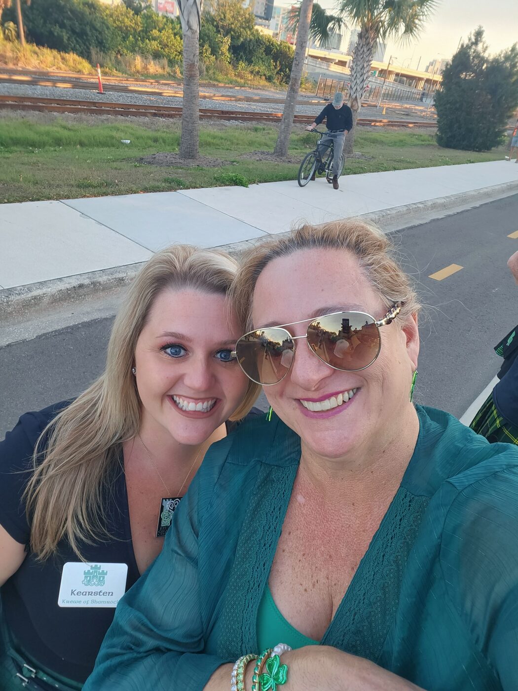 Two Krewe members on parade day